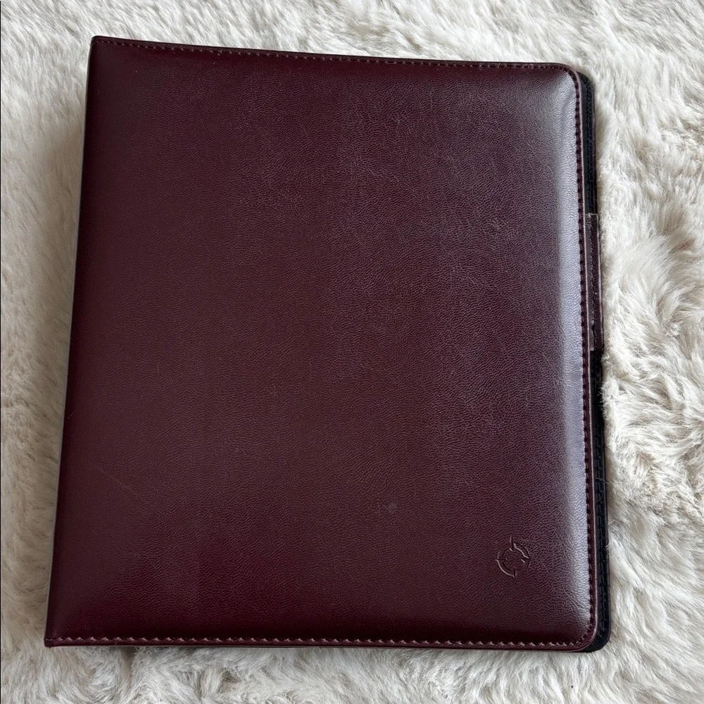 Franklin Covey Original Classic 7-Ring Starter Binder Burgundy Vintage‎ MCM